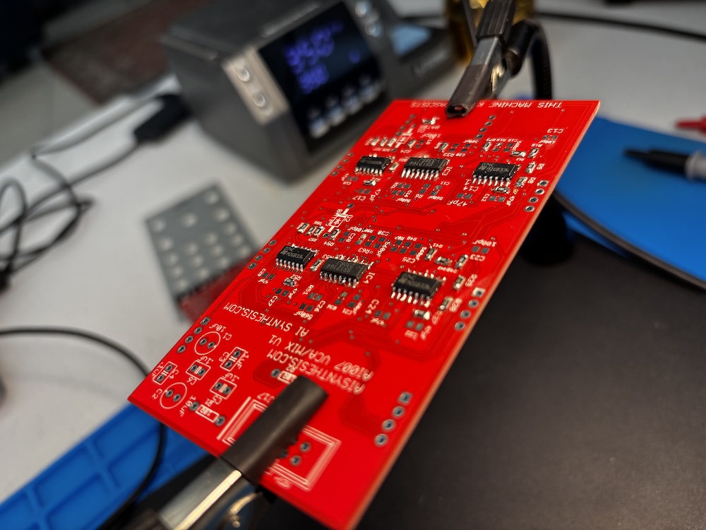 soldering a synthesizer module